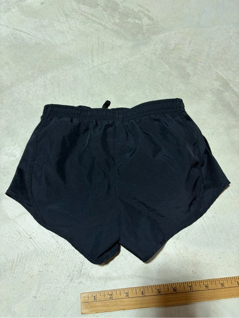 Nike Black Kids Running Shorts with White Swoosh small